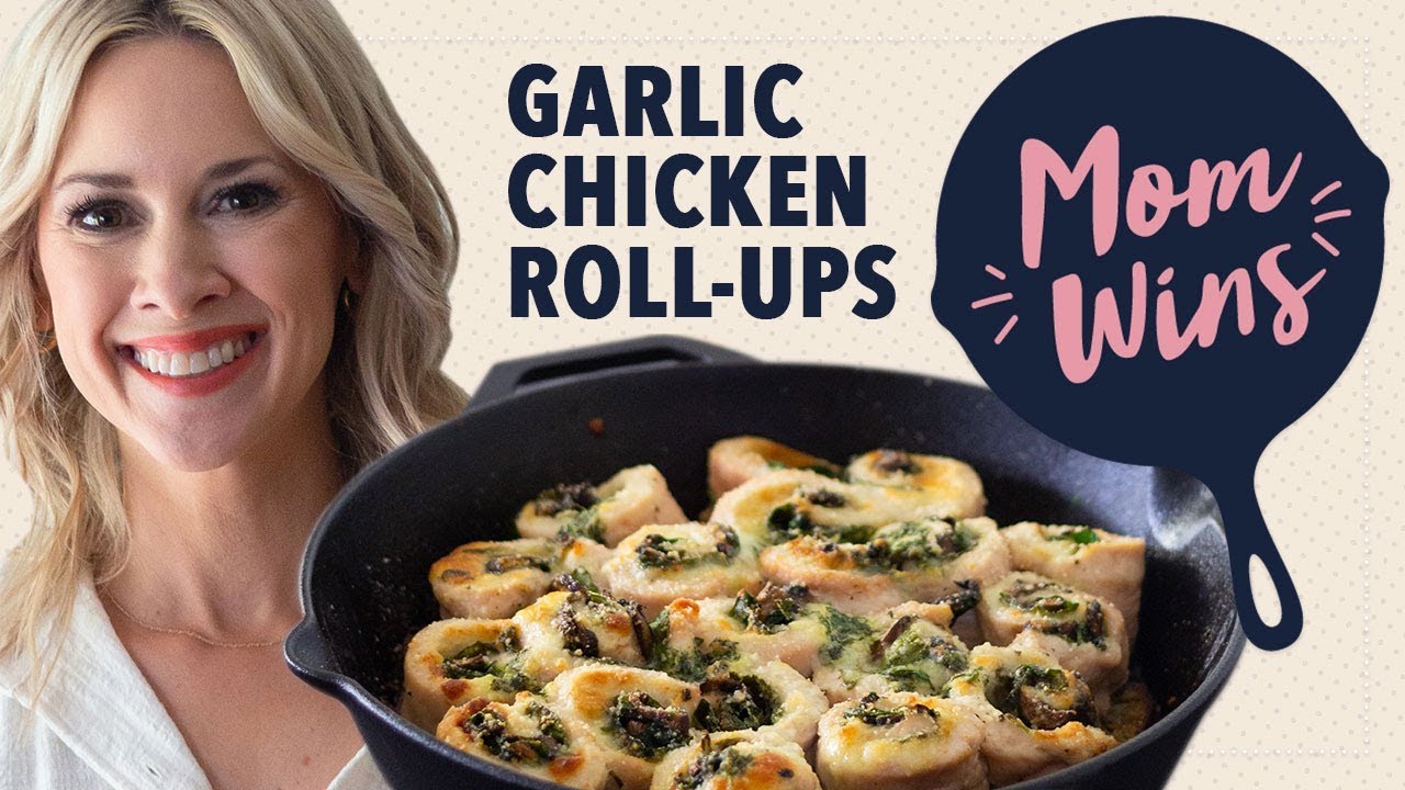 How to Make Garlic Chicken Roll-Ups with Bev Weidner | Mom Wins | Food Network