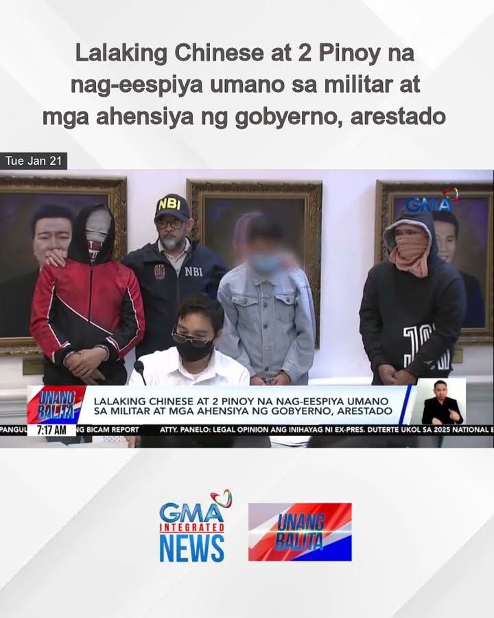 Lalaking Chinese at 2 Pinoy na nag-eespiya umano sa militar at mga ahensiya ng... | Unang Balita