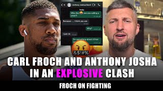 CARL FROCH AND ANTHONY JOSHUA IN HEATED EXCHANGE AFTER AJ DUBOIS PRESS CONFERENCE