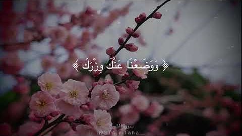 سورة الشرح تلاوة رائعة جداً ومؤثرة ❤️