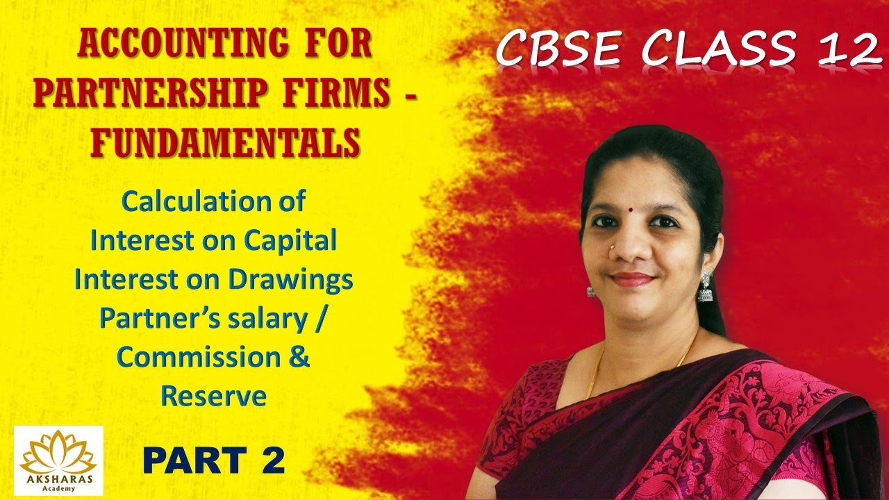 Partnership Fundamentals - Calculation of IOC, Partner's salary, IOD, Reserve -  Part 2 - Tamil