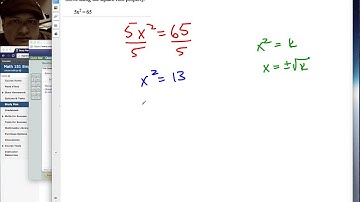 Section 1.4 Quadratic Equations