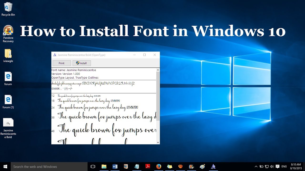 download fonts for windows 10 pro