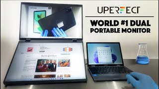 world first dual screen foldable monitor   uperfect delta unboxing ASMR