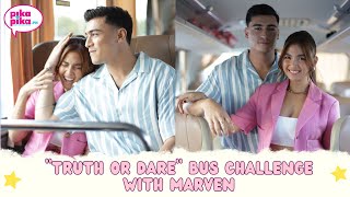 MarVen's juicy and kiligtothemax 'Truth or Dare' Bus Challenge | Heaven Peralejo and Marco Gallo