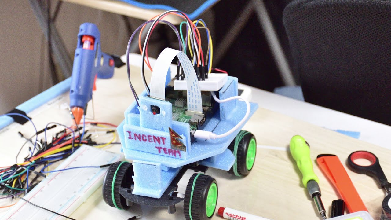 Made a car using Raspberry pi 3+ - YouTube