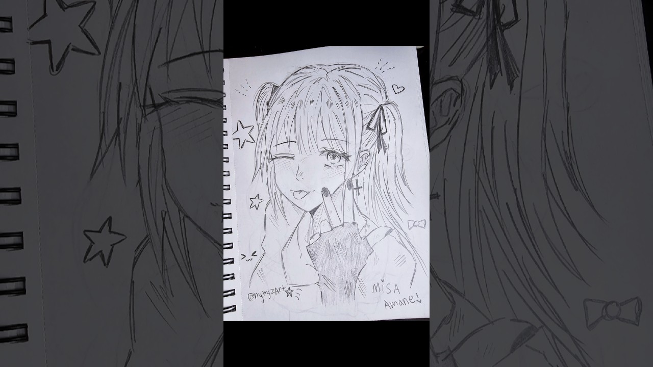misa sketch!☆ミ#drawing #art #anime #viral #sketch #deathnote
