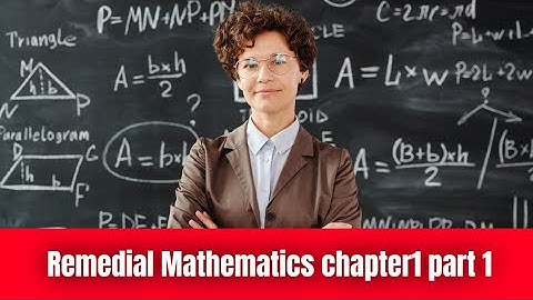 Pre University Remedial Program Mathematics chapter1 part 1