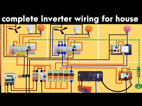 house wiring with inverter for all room | Inverter wiring | Electrical ...