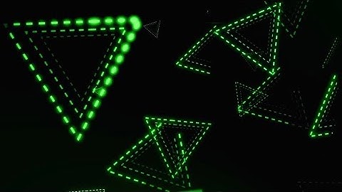 Green Neon Triangle Particles Animation Background, No Copyright  || Stock Footage || VJ loop