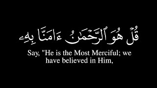 قُلۡ هُوَ ٱلرَّحۡمَـٰنُ ءَامَنَّا بِهِۦ || حالات واتس اب قرآن للتصميم 🌿 || القارئ عبد العزيز سحيم 💙🌿