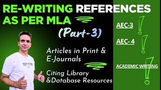 Famous Part 3: Re-Writing References as per MLA, AEC 3rd sem all streams BA BSc BCA BCom etc. #mlastyle Profile