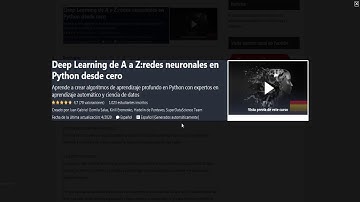 Deep Learning de A a Z:redes neuronales en Python desde cero