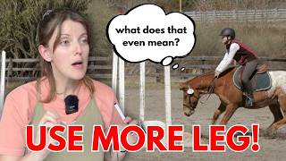 Horse Riding Myths Part 2: Use More Leg?!