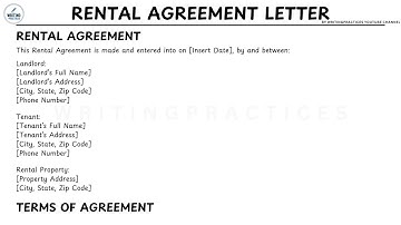 [LETTER TEMPLATE] How To Write A RENTAL AGREEMENT LETTER Step by Step Guide | Writing Practices