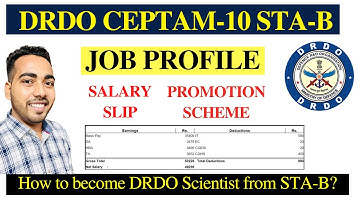 DRDO CEPTAM 10 STA B - Job Profile | DRDO STA B Salary Slip | Promotion Scheme| LDCE