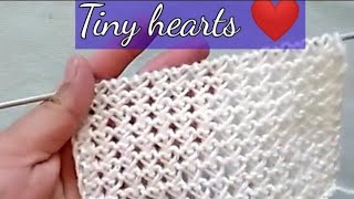 Super easy☑ two rows repeat Tiny Heart ❤ Knitting pattern for shawl,girls top, jacket. #handmade