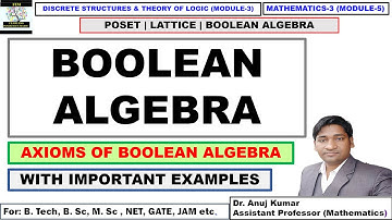 Boolean Algebra | Axioms of Boolean Algebra | Examples of Boolean Algebra |Boolean Algebra Structure