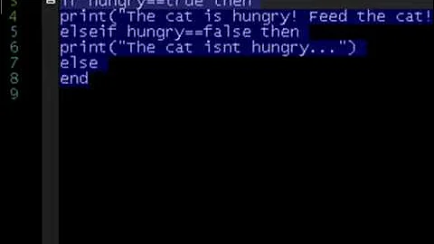 Lua Tutorial 4: If, ElseIf, and Else!