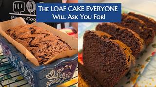 Chocolate Peanut Butter Banana Loaf Cake