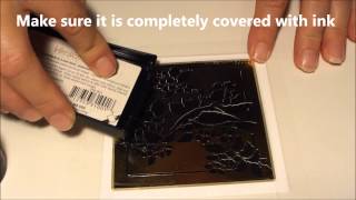How to use VersaMark ink & Mica Powders with Brass Stencils