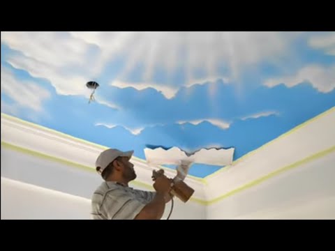 فيديو: كيفية رسم السحب على السقف