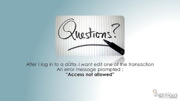 SAGE UBS Troubleshooting - Access Not Allowed