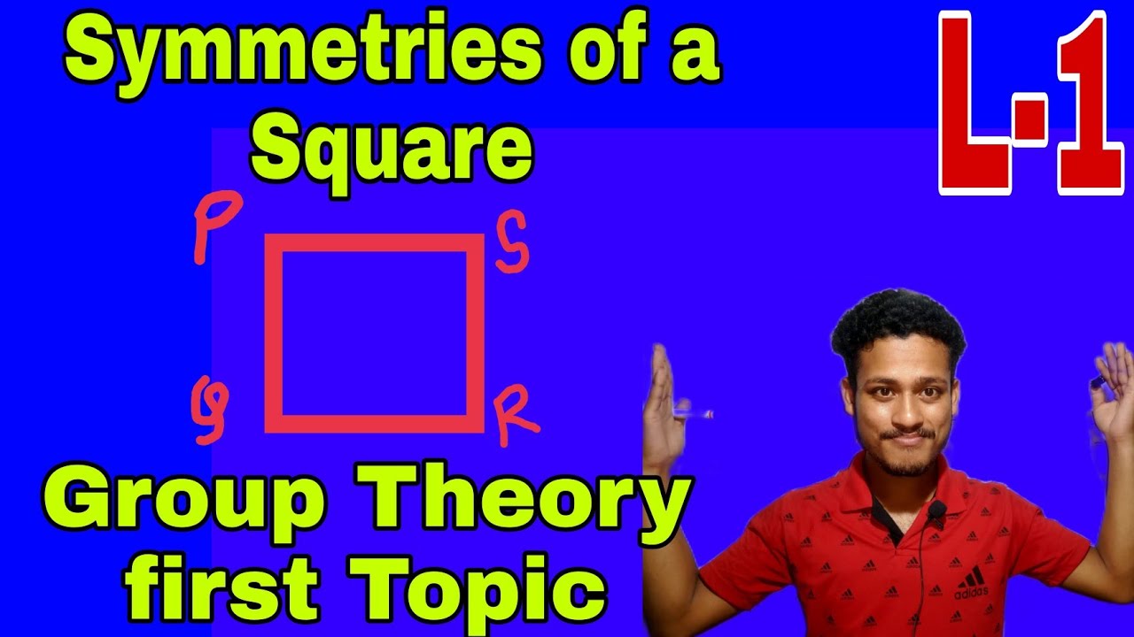 symmetries of a square | Dehedral group D4 rotation reflection group ...