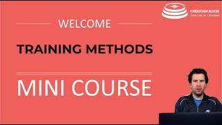Introduction Training Methods I Training Methods Lecture 0 - Christian Bosse
