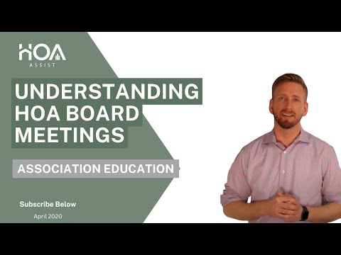 Understanding HOA Board Meetings
