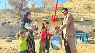 a kind man helps a woman with four children to live alone in the mountains"