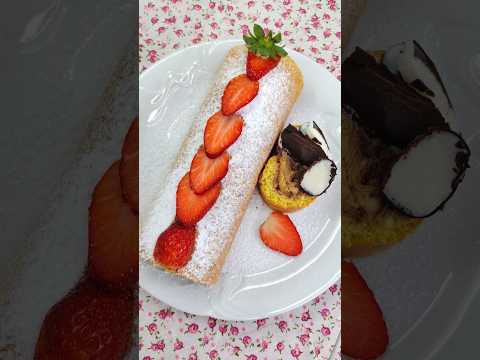 Самый лёгкий бисквит🥧#shorts#cake#sweet#бисквит#выпечка#рулет#valentineday