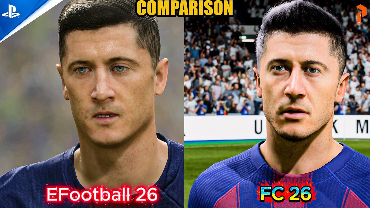 FC 26 vs eFootball 2026 😱 FACE REVEAL COMPARISON | PS5 Pro 4K 