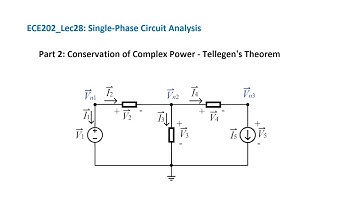 ECE202_Lec28_Part 2: Conservation of Complex Power - Tellegen