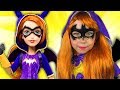 Alice pretend Super Hero Girls & Make Batgirl Cosplay with doll for Little Heroes