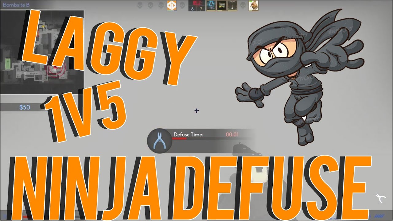 Crazy Laggy Ninja Defuse + Reactions! - CS:GO Highlight!