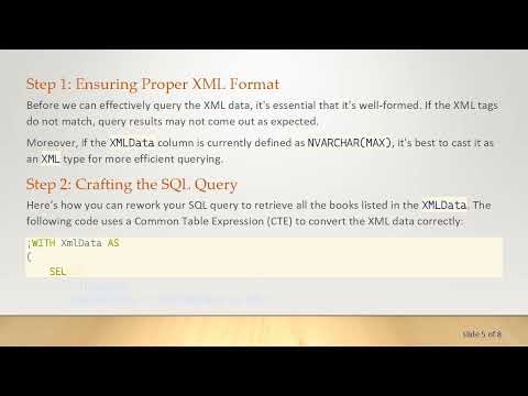 Converting XML Data to a Table Format in SQL Server