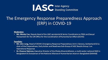 IASC briefing on “The Emergency Response Preparedness Approach in COVID-19”