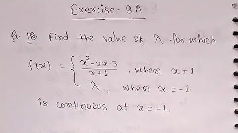 Ex 9A/ Qno 17/18 Continuity and Differentiability R S Aggarwal class 12th Math