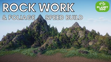 Rock work & Foliage | Planet zoo | Speed build