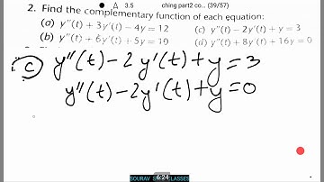 MATHEMATICAL ECONOMICS HIGHER ORDER DIFFERENTIAL EQUATIONS COMPLEMENTARY FUNCTION