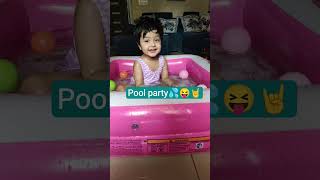 pool party🎉🥳🎈 #schoolactivities #lifeisbutadream #familyfun #cutebaby #baby #ihavethisthingwithplant