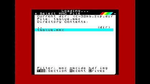 ZEsarUX - TBBLUE wizard to automatic download SD and configure