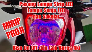 Pasang headlamp custom vixion advan pnp di vixion lightning