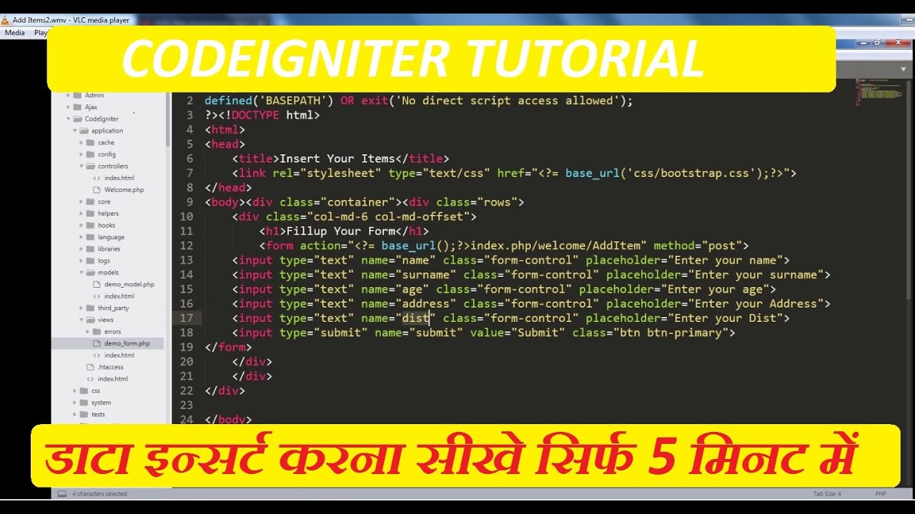 Insert data from database by input form in php Codeigniter ...