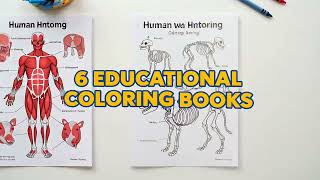 Ultimate Kids Science & Anatomy Coloring Bundle — 6 Educational Books