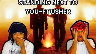 TWINS REACTING TO (JUNG KOOK) USHER STANDING NEXT TO YOU REMIX OFFICIAL MUSIC VIDEO