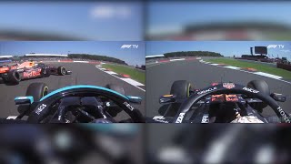 Max Verstappen & Lewis Hamilton Side by Side Onboard - 2021 British Grand Prix Silverstone Crash Max Verstappen & Lewis Hamilton Side by Side Onboard - 2021 British Grand Prix Silverstone Crash
