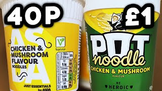 Pot Noodle Vs Asda Chicken And Mushroom