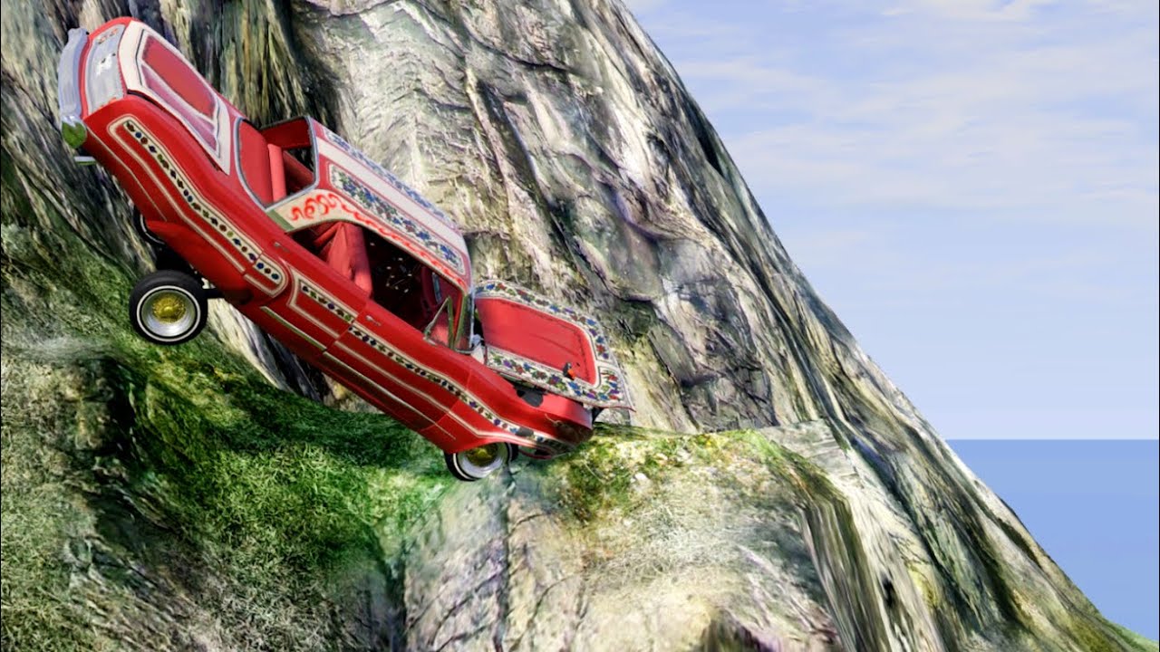 Low-cliff-fall-rider BeamNG - YouTube